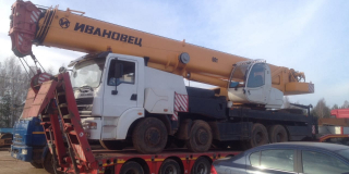 Транспортировка автокрана Ивановец