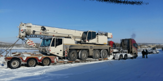 Погрузка и транспортировка автокрана Terex